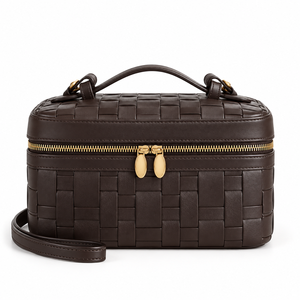 Tressa Woven Vanity Bag – Espresso